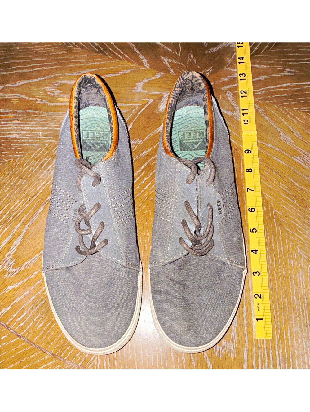 Reef Ridge TX Gray Canvas Lace-Up Sneakers Men's US 9 EU 42 MPN RF003145